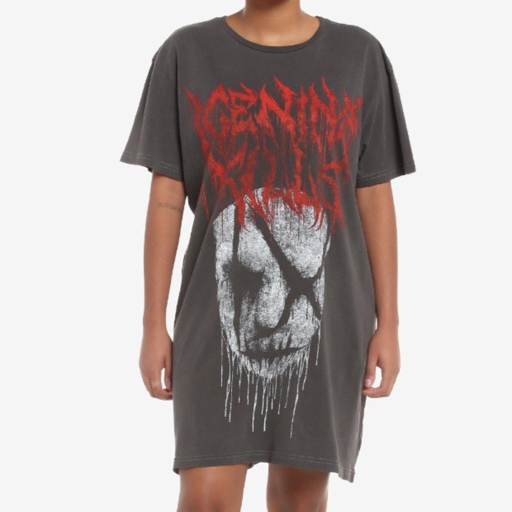 Ice Nine Kills Dripping‎ Face T-Shirt Dress Hot Topic Metalcore Music